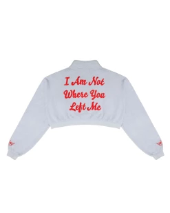 BOYS LIE X I Am Not Where You Left Me V2 Henley Cropped Crewneck -Boys Lie Sales Store 407A0065copy