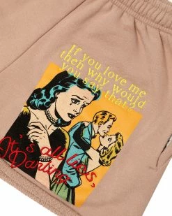 BOYS LIE X Taupe Don't Say It Darling Frankie Shorts -Boys Lie Sales Store 407A2430