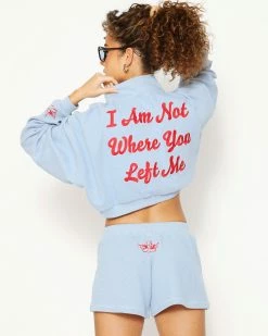 BOYS LIE X I Am Not Where You Left Me V2 Henley Cropped Crewneck