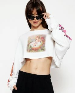 BOYS LIE X Nestled Up Longsleeve Crop Tee -Boys Lie Sales Store 4O7A0609