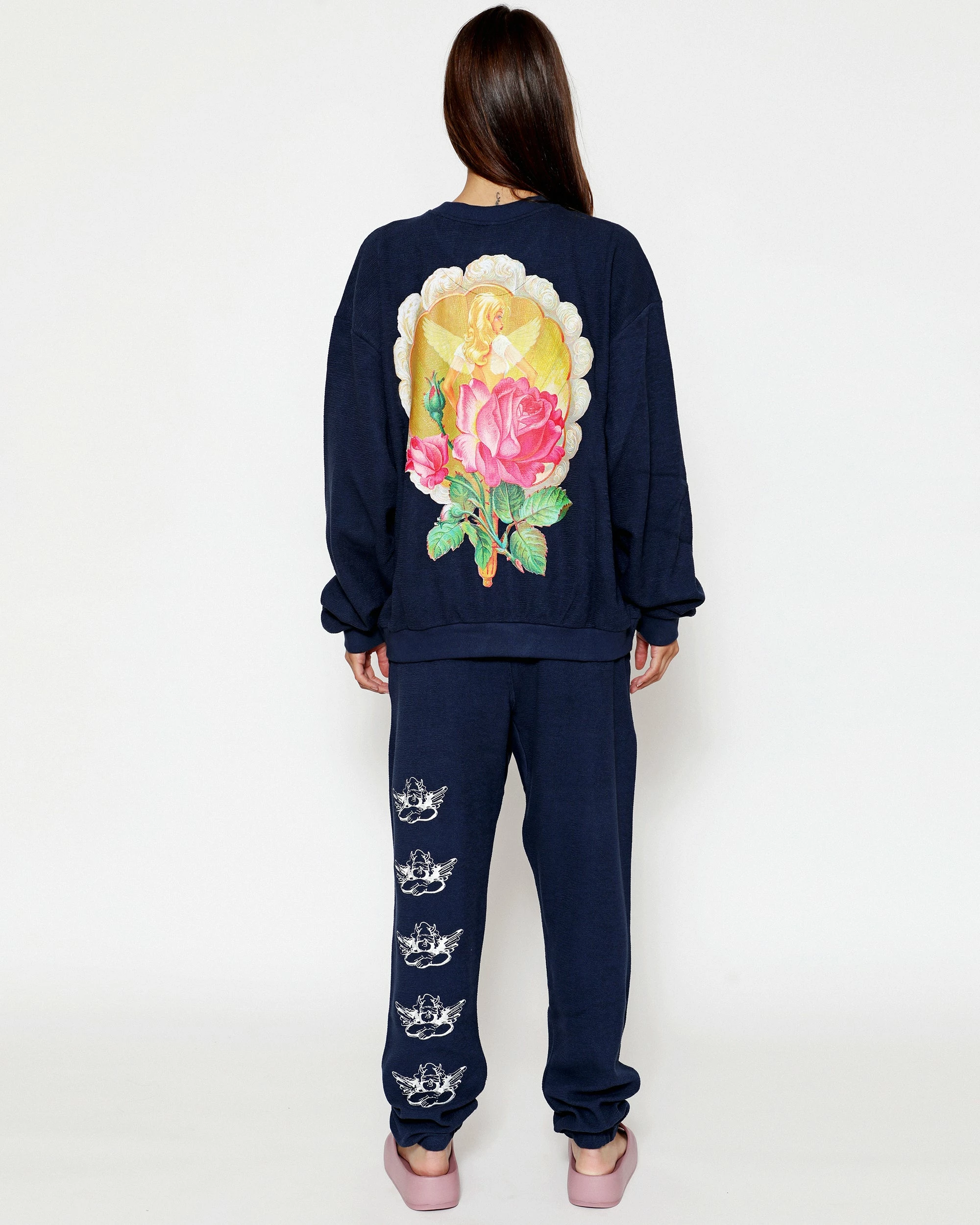 BOYS LIE X Navy Room To Grow Crewneck 6 BOYS LIE X Navy Room To Grow Crewneck - Image 4