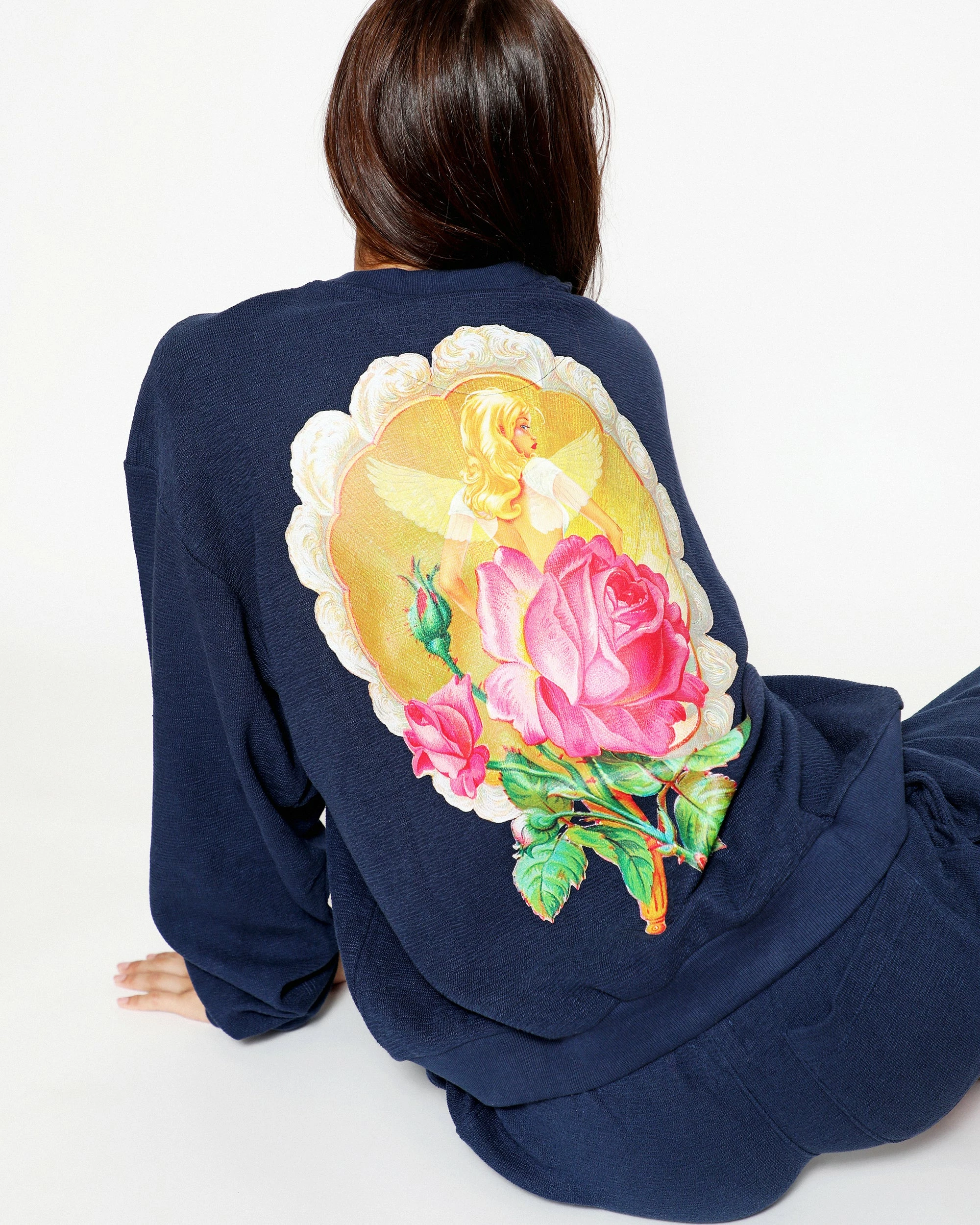 BOYS LIE X Navy Room To Grow Crewneck 8 BOYS LIE X Navy Room To Grow Crewneck - Image 6