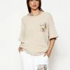 BOYS LIE X Tan Straight Flush Boyfriend Thermal Tee -Boys Lie Sales Store 4O7A0840