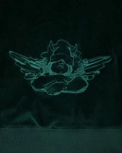 BOYS LIE X Green Velour Cropped Hoodie -Boys Lie Sales Store 4O7A1658rcopy