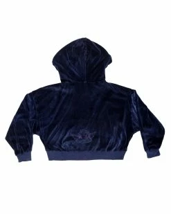 BOYS LIE X Velour Hoodie Crop -Boys Lie Sales Store 4O7A1704r