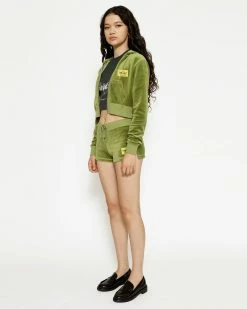 BOYS LIE X Olive Velour Shorts -Boys Lie Sales Store 4O7A1780rcopy