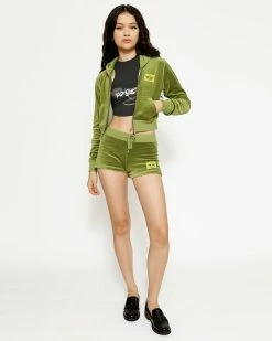 BOYS LIE X Olive Velour Shorts