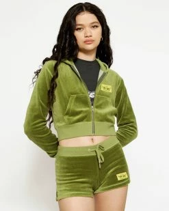 BOYS LIE X Olive Velour Shorts -Boys Lie Sales Store 4O7A1794rcopy