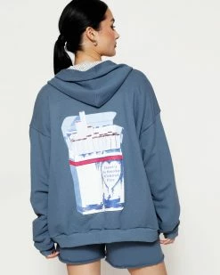 BOYS LIE X No Smoke Zip-Up Boyfriend Hoodie -Boys Lie Sales Store 4O7A2840