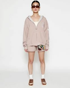 BOYS LIE X Taupe Don't Say It Darling Zip-Up Boyfriend Hoodie -Boys Lie Sales Store 4O7A2907