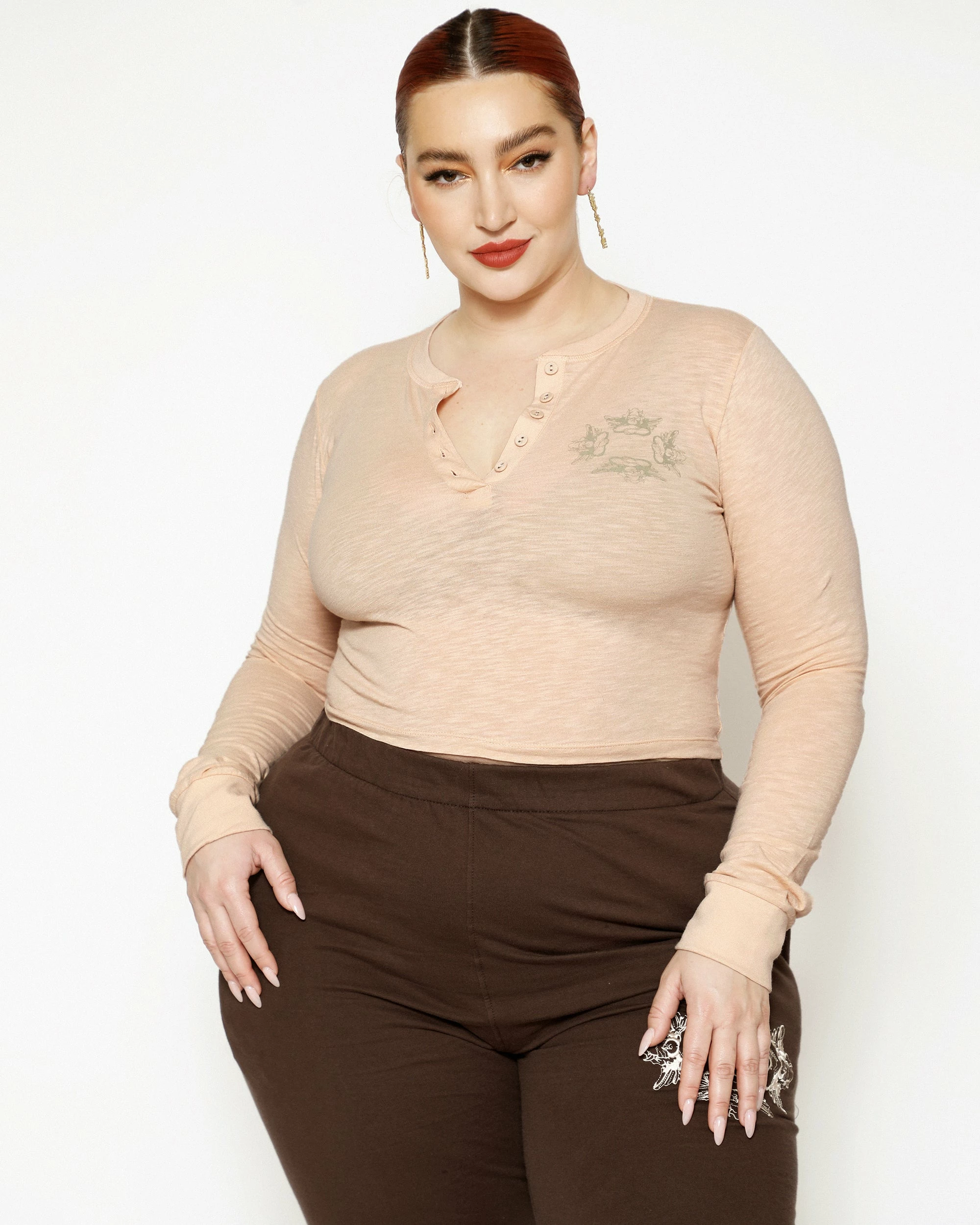 BOYS LIE X Eyes Wide Shut Crop Henley 3 BOYS LIE X Eyes Wide Shut Crop Henley