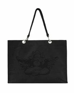 BOYS LIE X Charcoal Velour Tote