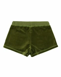 BOYS LIE X Olive Velour Shorts -Boys Lie Sales Store 4O7A8527r