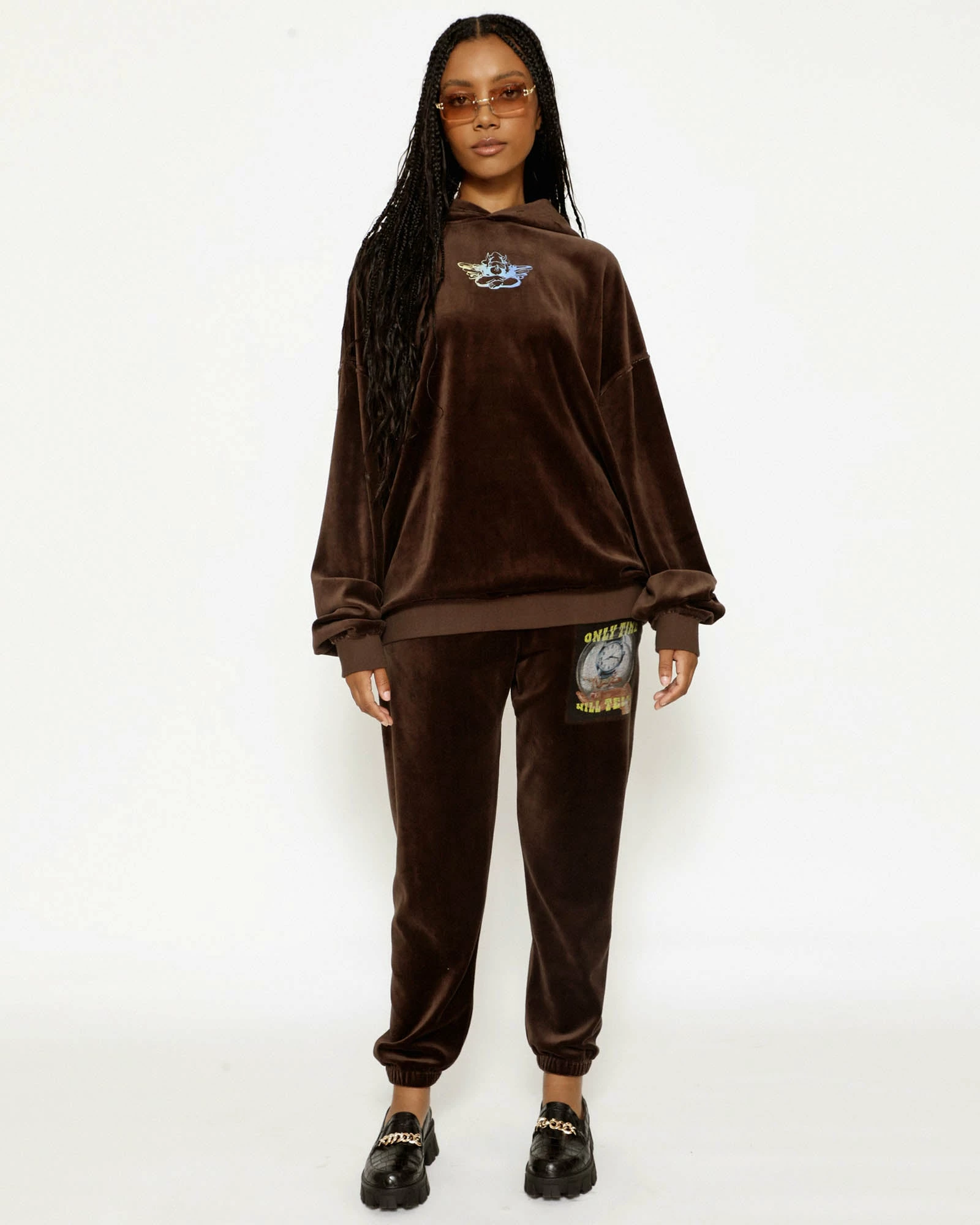 BOYS LIE X Time Will Tell Velour Sweatpants 6 BOYS LIE X Time Will Tell Velour Sweatpants - Image 4