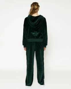 BOYS LIE X Green Velour Cropped Hoodie -Boys Lie Sales Store 4O7A9417xscopy