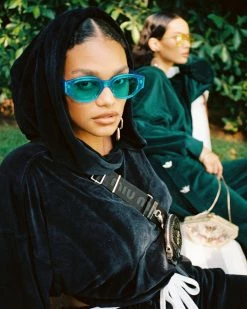 BOYS LIE X Black Velour Cropped Hoodie