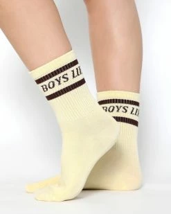 BOYS LIE X Neutral Pack Socks - Set Of 5 -Boys Lie Sales Store Yellow Brown2copy