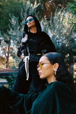 BOYS LIE X Green Velour Cropped Hoodie -Boys Lie Sales Store aimee750008246 248 copy